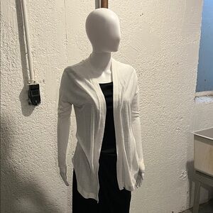 LOFT Shirttail Open Cardigan SZ Small White